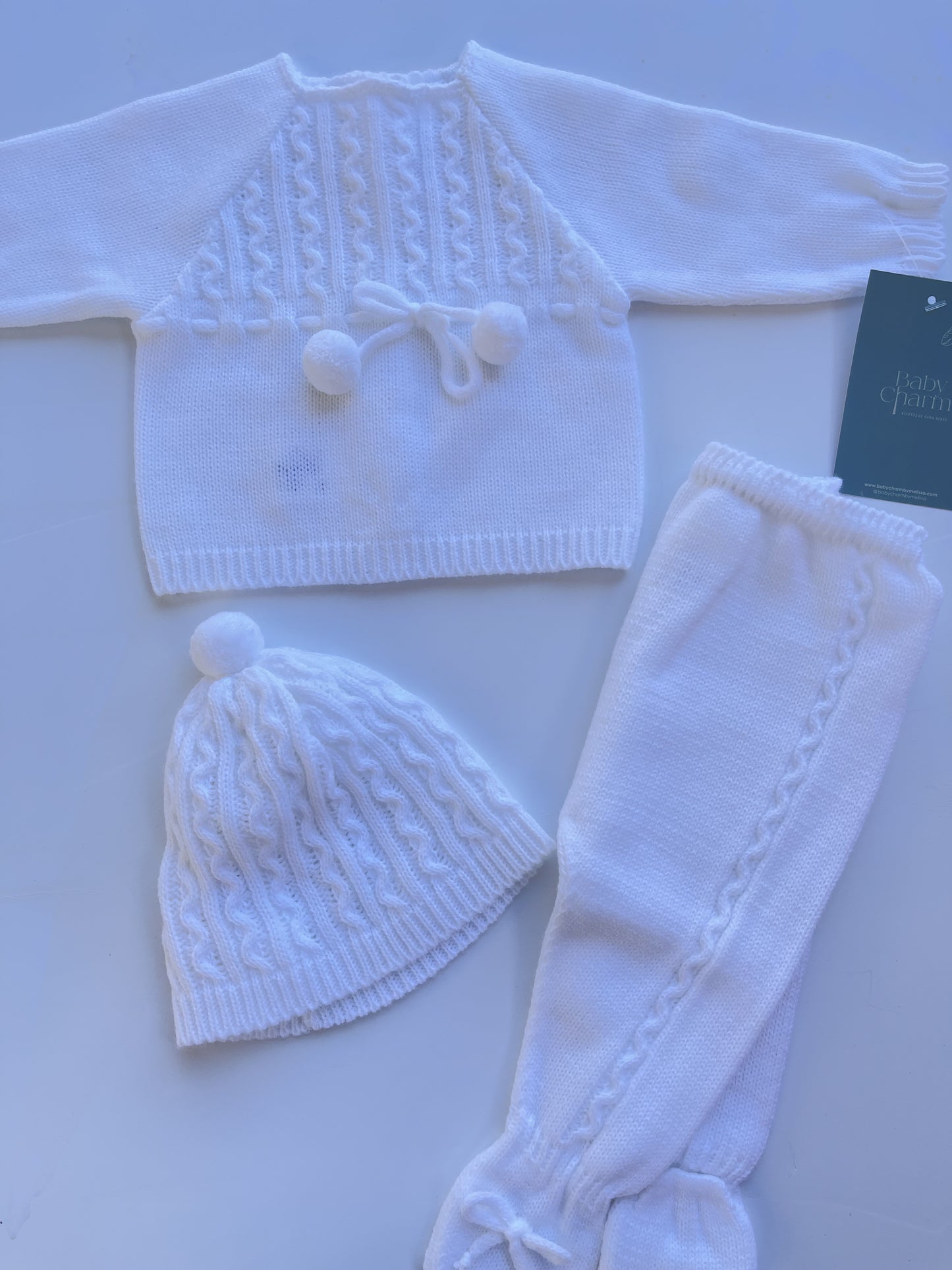 Pompom White Set